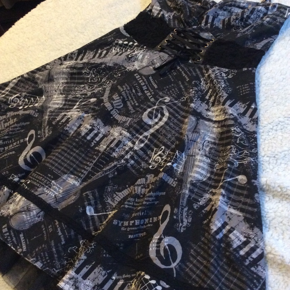 Hot Topic halter top music dress, size L